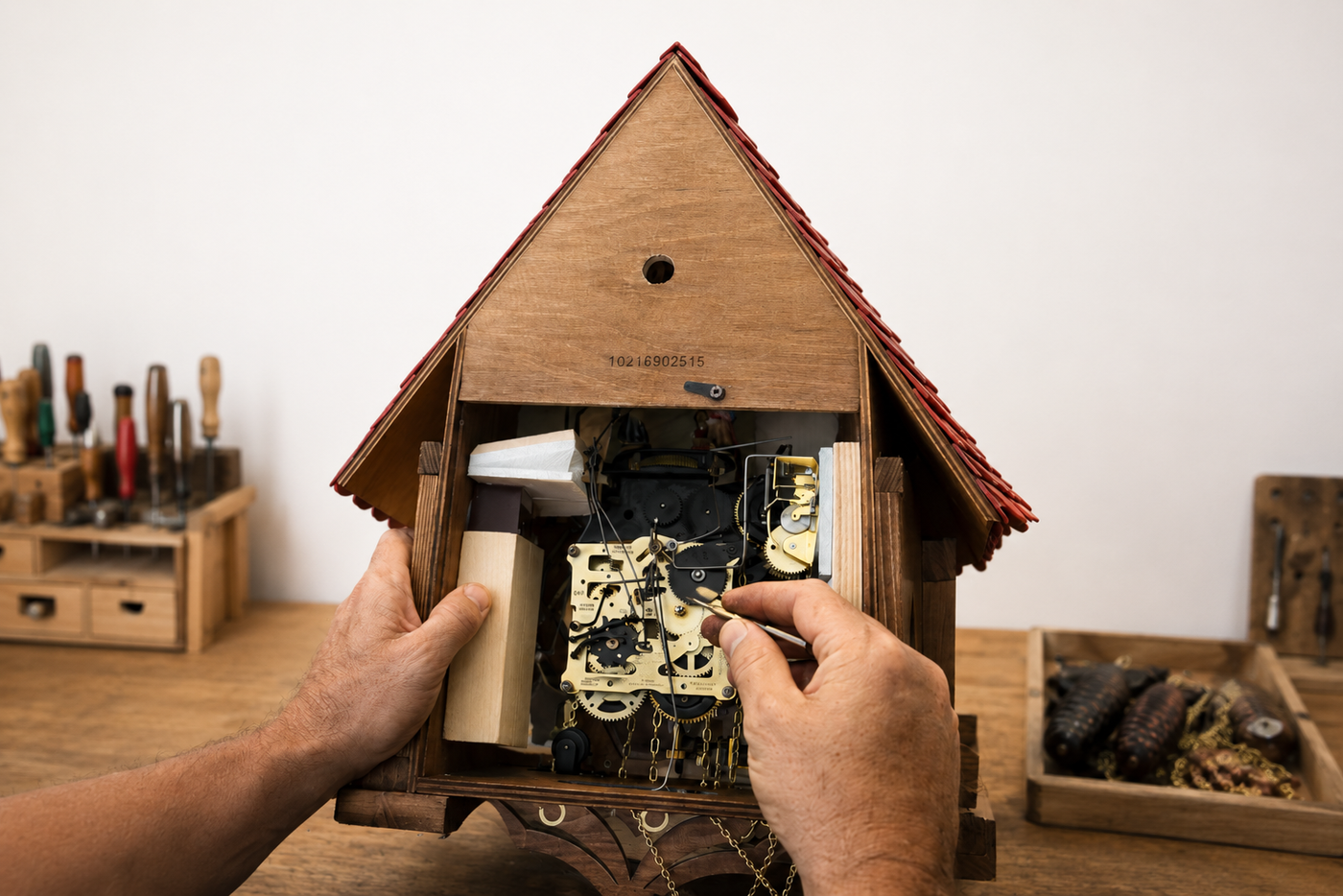 Workshop scene from production in Gütenbach