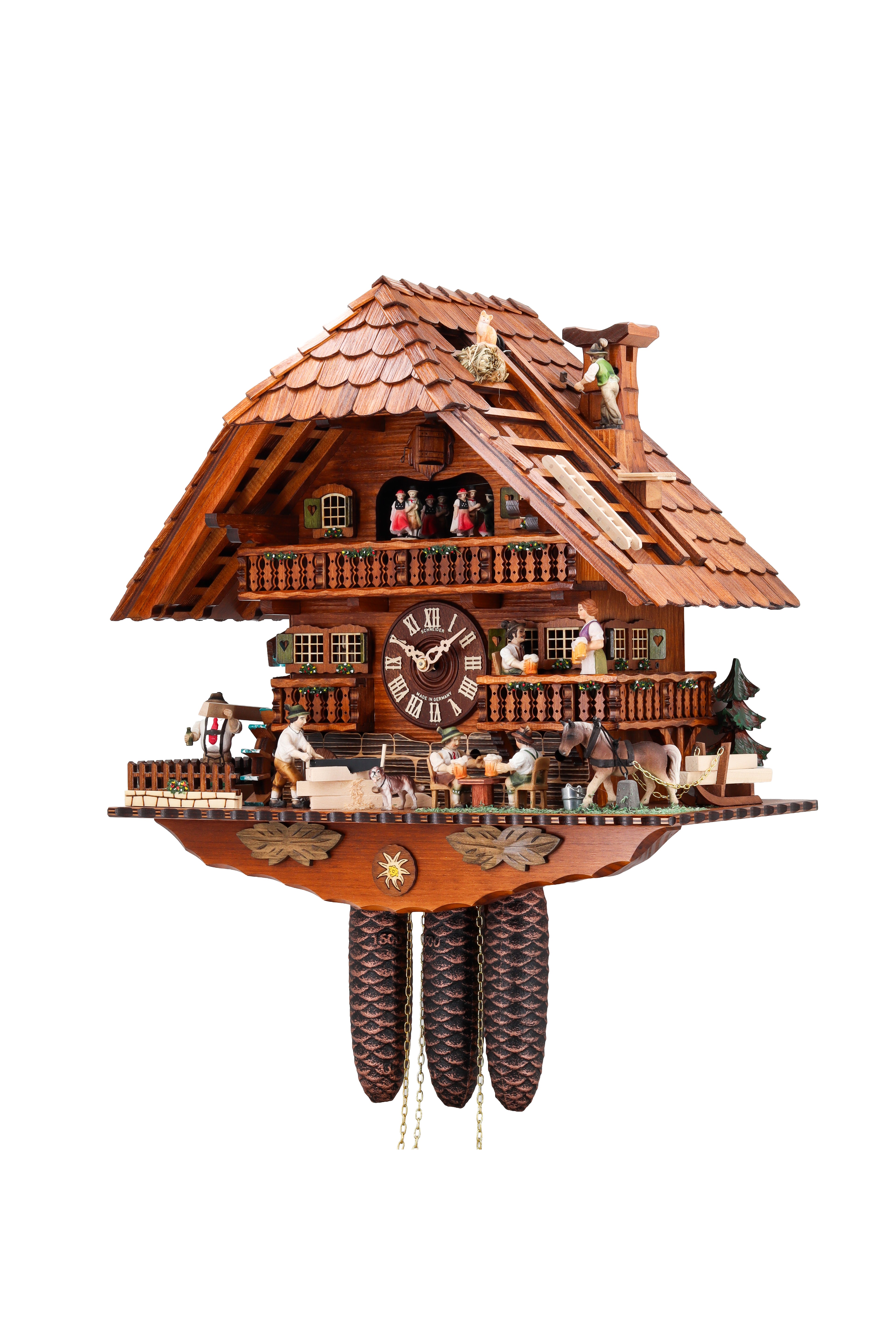 Dachdeckeruhr von Anton Schneider – Seitenansicht rechts