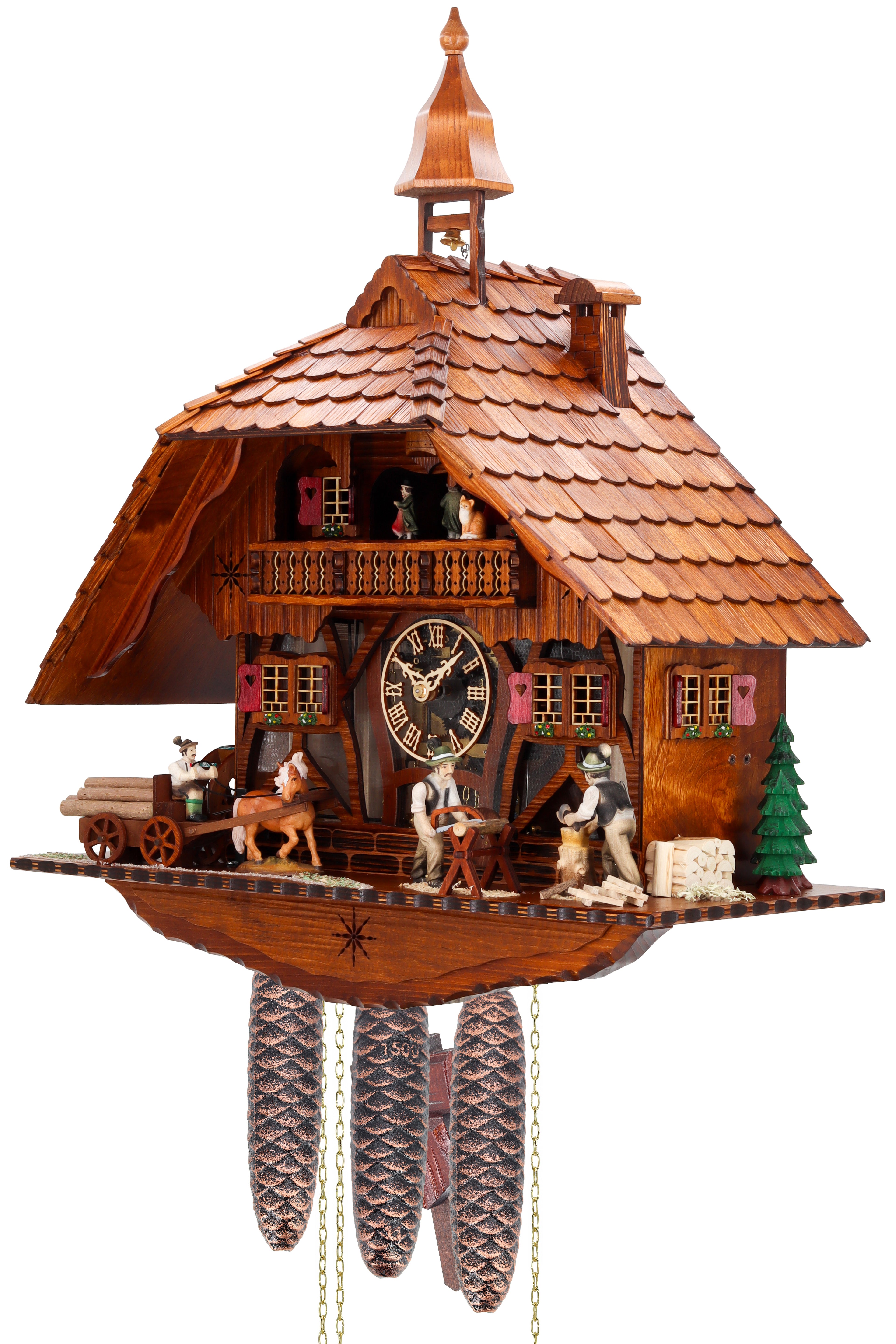 Kuckucksuhr Sägewerk von Anton Schneider – Seitenansicht rechts