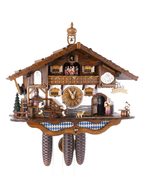 Kuckucksuhr Wirtshaus Bayern von Anton Schneider, Frontansicht
