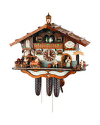 Kuckucksuhr Biergarten von Anton Schneider, Frontansicht