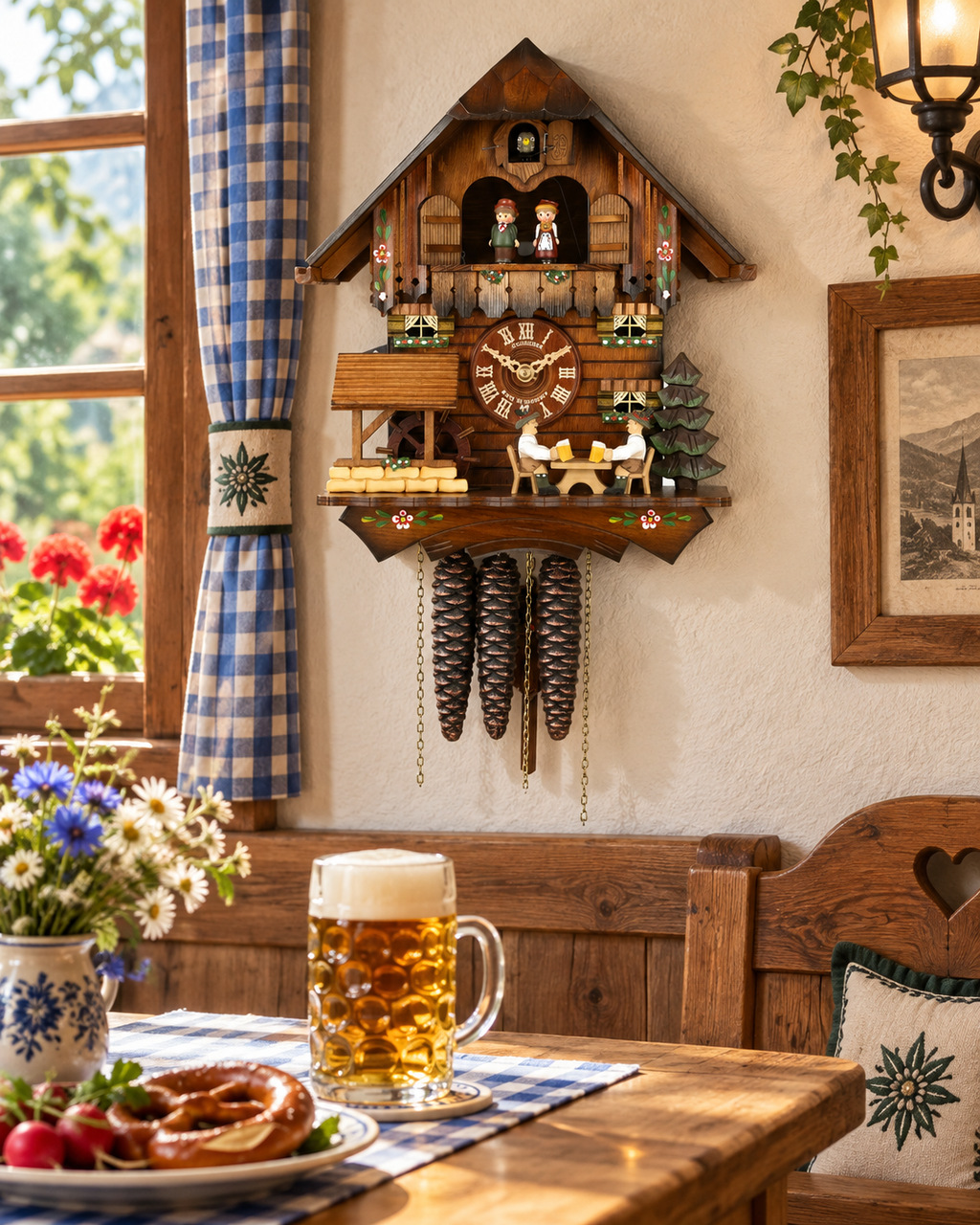 Kuckucksuhr Mühlenschenke von Anton Schneider in der Gaststube