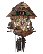 Cuckoo clock Holzhackerbuab by Anton Schneider, front view